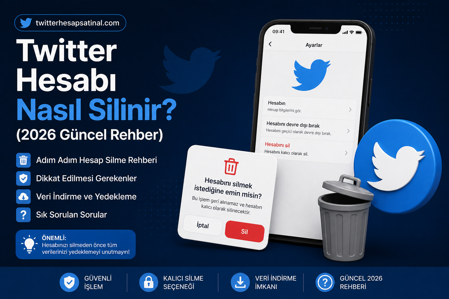 Twitter Hesabı Nasıl Silinir? (2026 Güncel Rehber)
